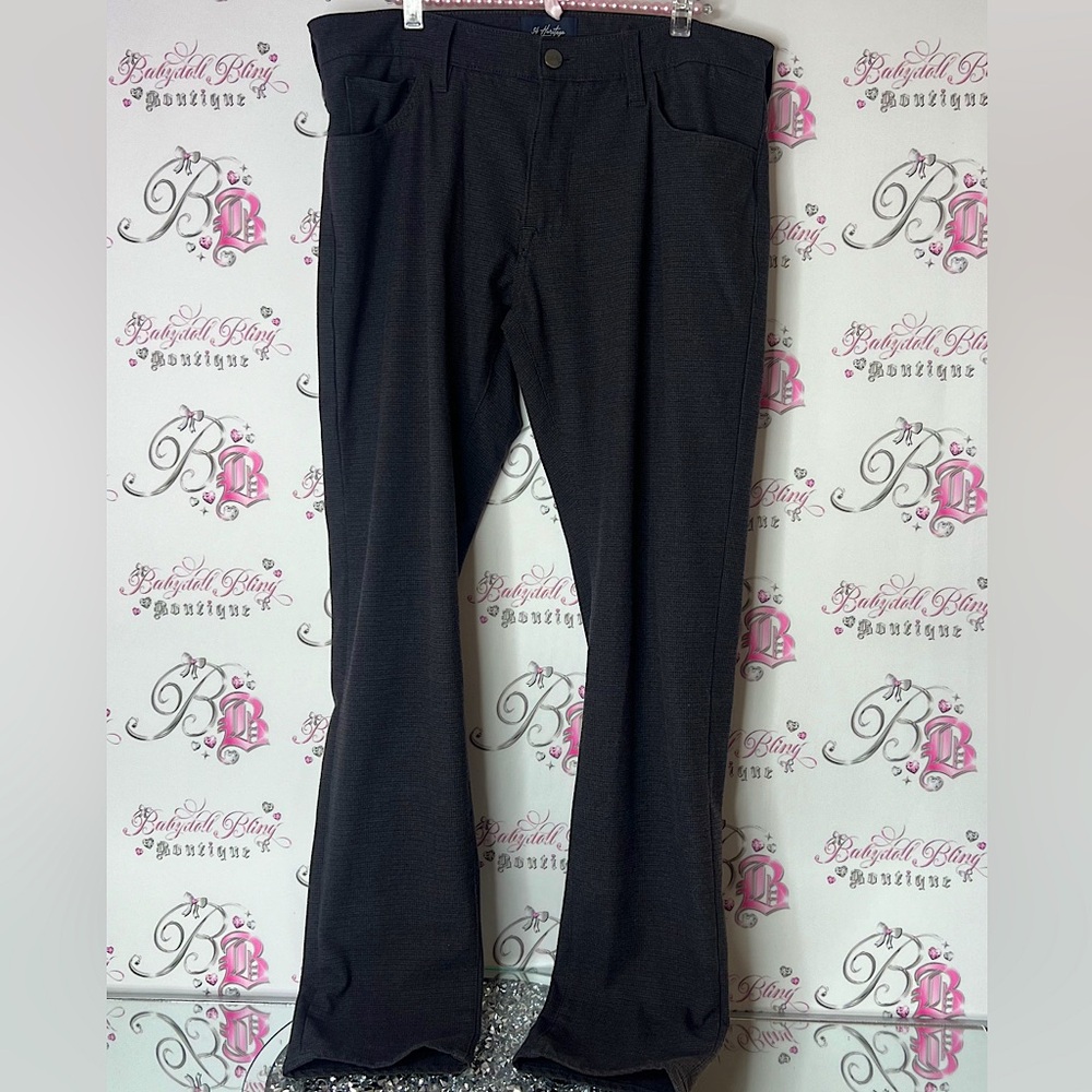 34 Heritage Gray Pants dressy plaid blue grey pants work